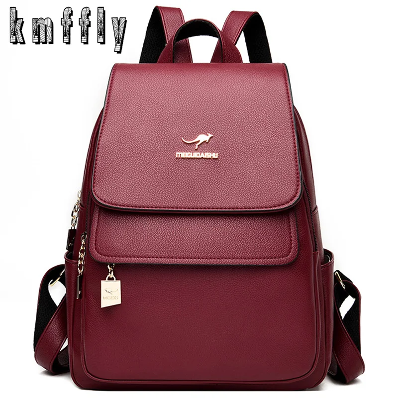 

2022 New Designer Backpack Women High Quality Pu Leather Backpack Large Capacity School Bags for Girls Large Travel Backpack