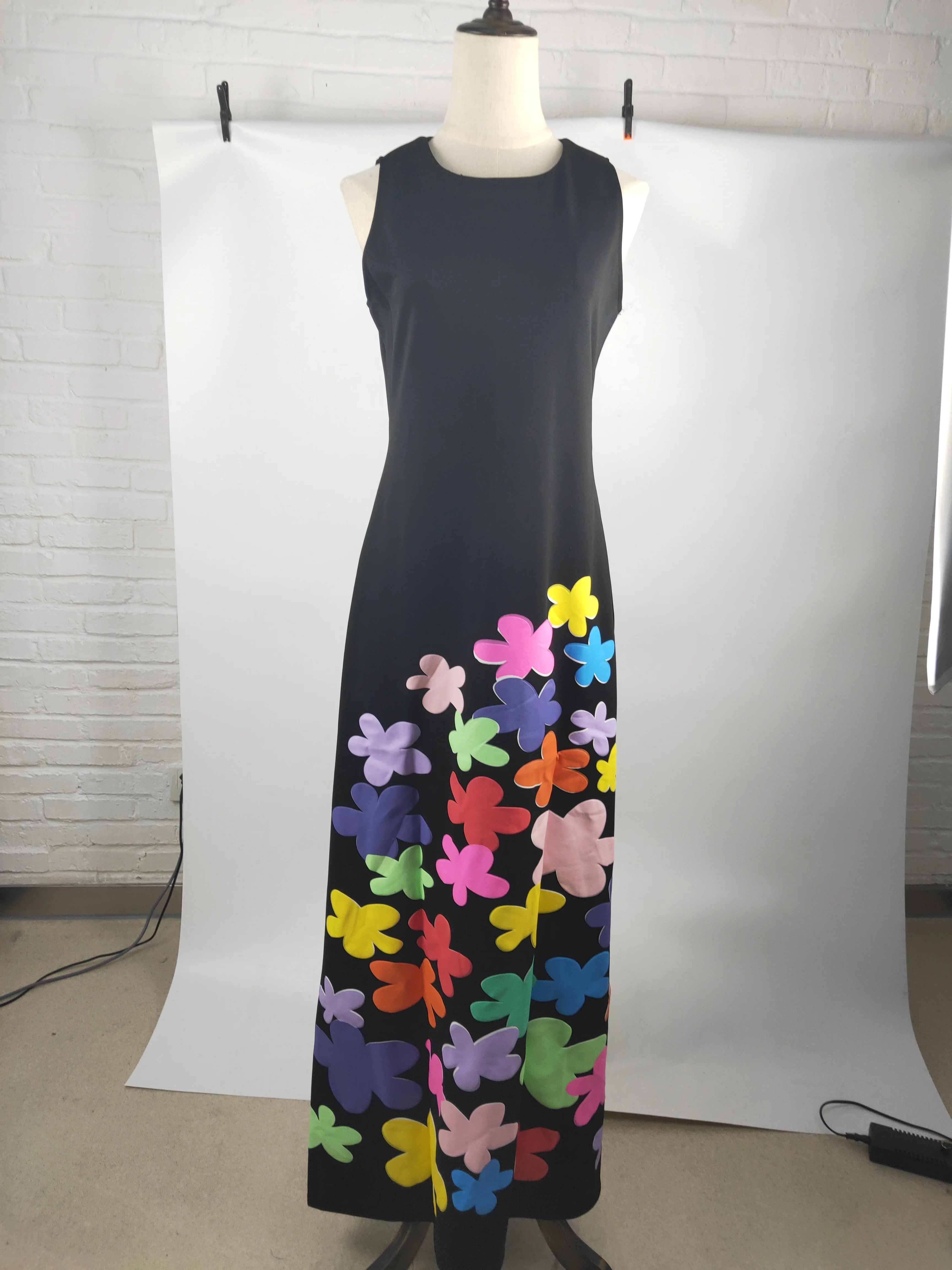 Женское длинное платье с цветочным принтом Пляжное Платье о-вырезом без рукавов |