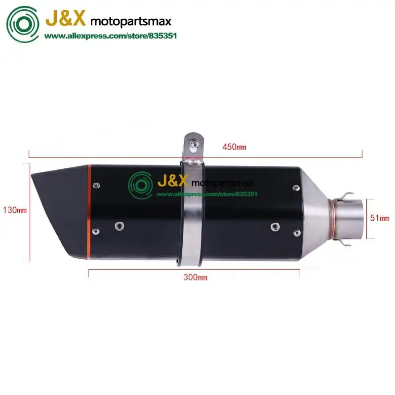 

Full Exhaust Escape System Slip-On For Kawasaki Z800 Motorcycle Modified Full Middle Link Pipe