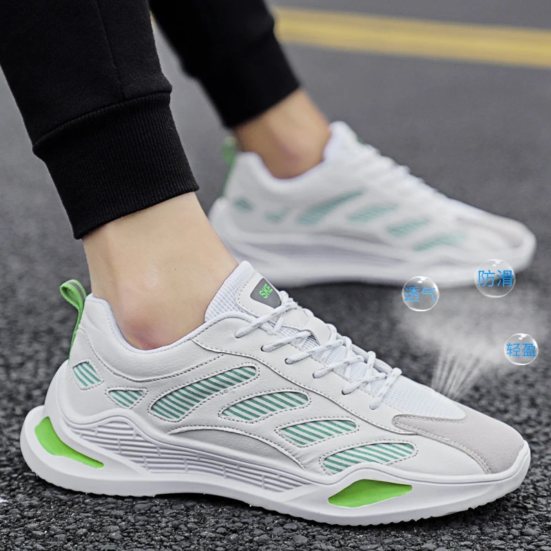Men's casual shoes brand fashion sports high quality outdoor non-slip men's soft bottom white Zapatos | Обувь