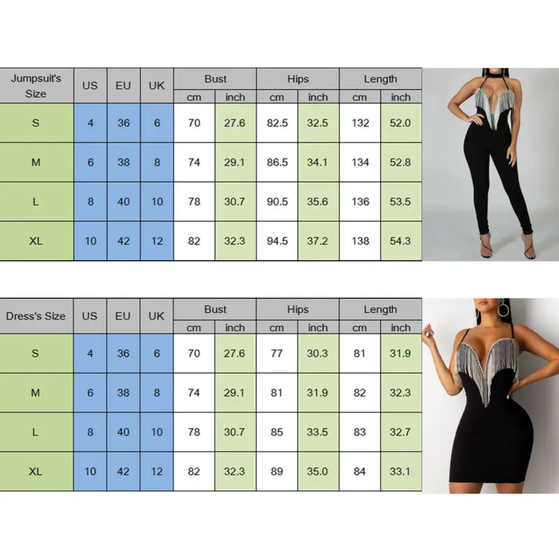 

2020 Women Sexy Bling Clubwear Playsuit Bodycon Party Jumpsuit Deep v-neck Tassel Shining Romper Trousers Halter Dress Outfit