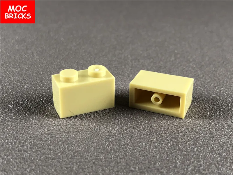100 шт./лот MOC Кирпичи DIY красочный кирпич 1x2 с нижней трубкой подходит для 3004