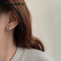 mewanry prevent allergy 925 stamp stud earrings for women ear buckle new trendy elegant sweet love heart party jewelry
