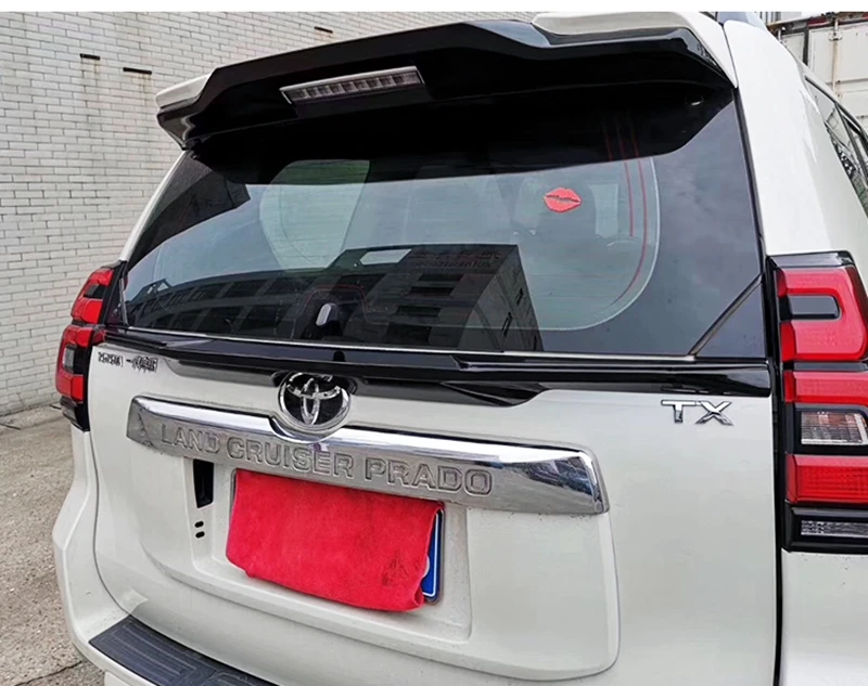 Автомобильный Стайлинг для Toyota Cruiser Prado FJ150 FJ 150 2010- ABS пластик белый черный цвет на заднее отделение кузова крыло Средний спойлер