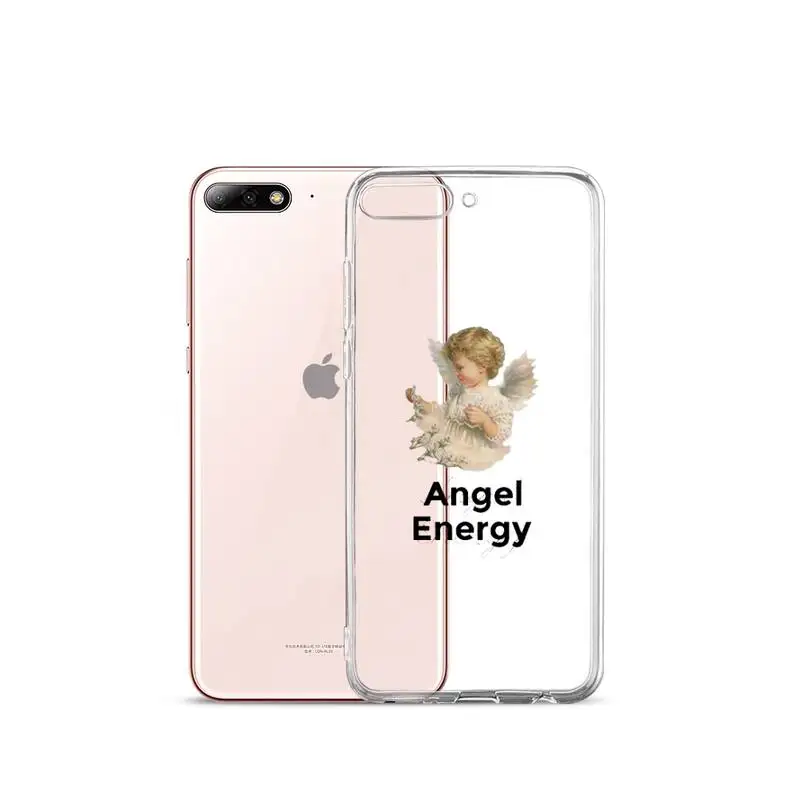 

Angel vintage oil painting cute Phone Case Transparent for iPhone Samsung A S 11 12 6 7 8 9 10 20 Pro X XS Max XR Plus lite