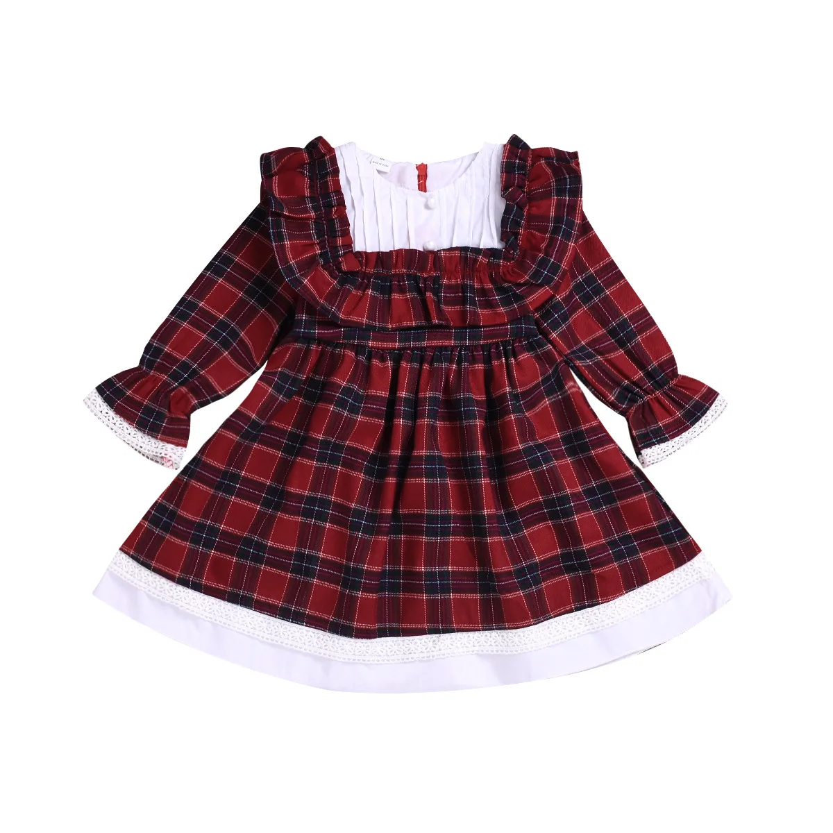 

Girls Dress Autumn New Kids Clothing Children Plaid Long-Sleeved Elegant Princess Dress Pretty Girl Dress Party Girls Clothes