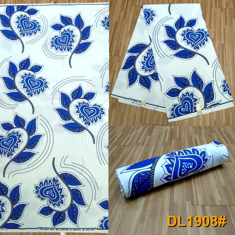 

African Wax Prints Polyester Fabric 2020 New Design High Quality 6 yards African Fabric for Party Dress S20602-4
