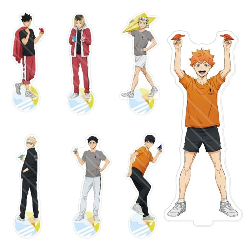 

Аниме Haikyuu! Персонажи Hinata Kozume Bokuto Kuroo, фигурки из акриловой подставки, модели Аниме, подарки для фанатов, коллекционные украшения для стола