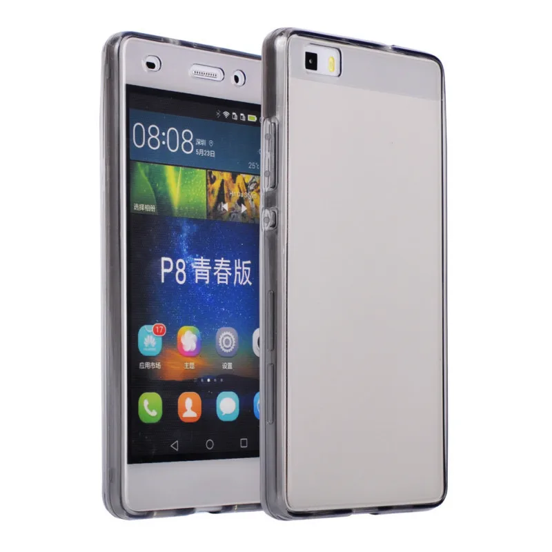 Модный прозрачный чехол из ТПУ 360 градусов для huawei P30 Pro lite mate 20 Pro Y5 Y6 Y7 Y9 Honor 8A 8S 8C мягкий чехол для всего тела - Цвет: Black