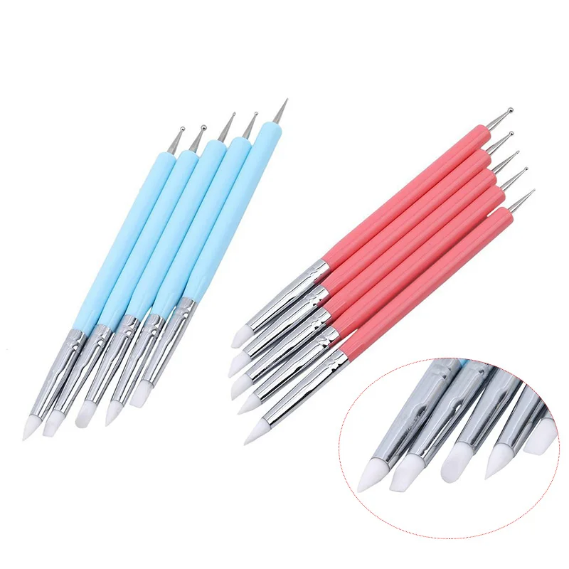 

5 шт. гравировальная ручка для торта с двойной головкой «сделай сам» резак для резьбы по мастике для скульптуры B2Cshop