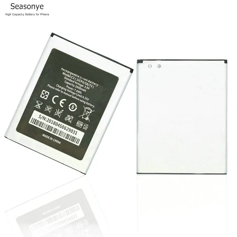 Seasonye натуральная 2000 мАч/7.6Wh C3 (1ICP4/58/73) Запасная батарея для сотового телефона Oukitel