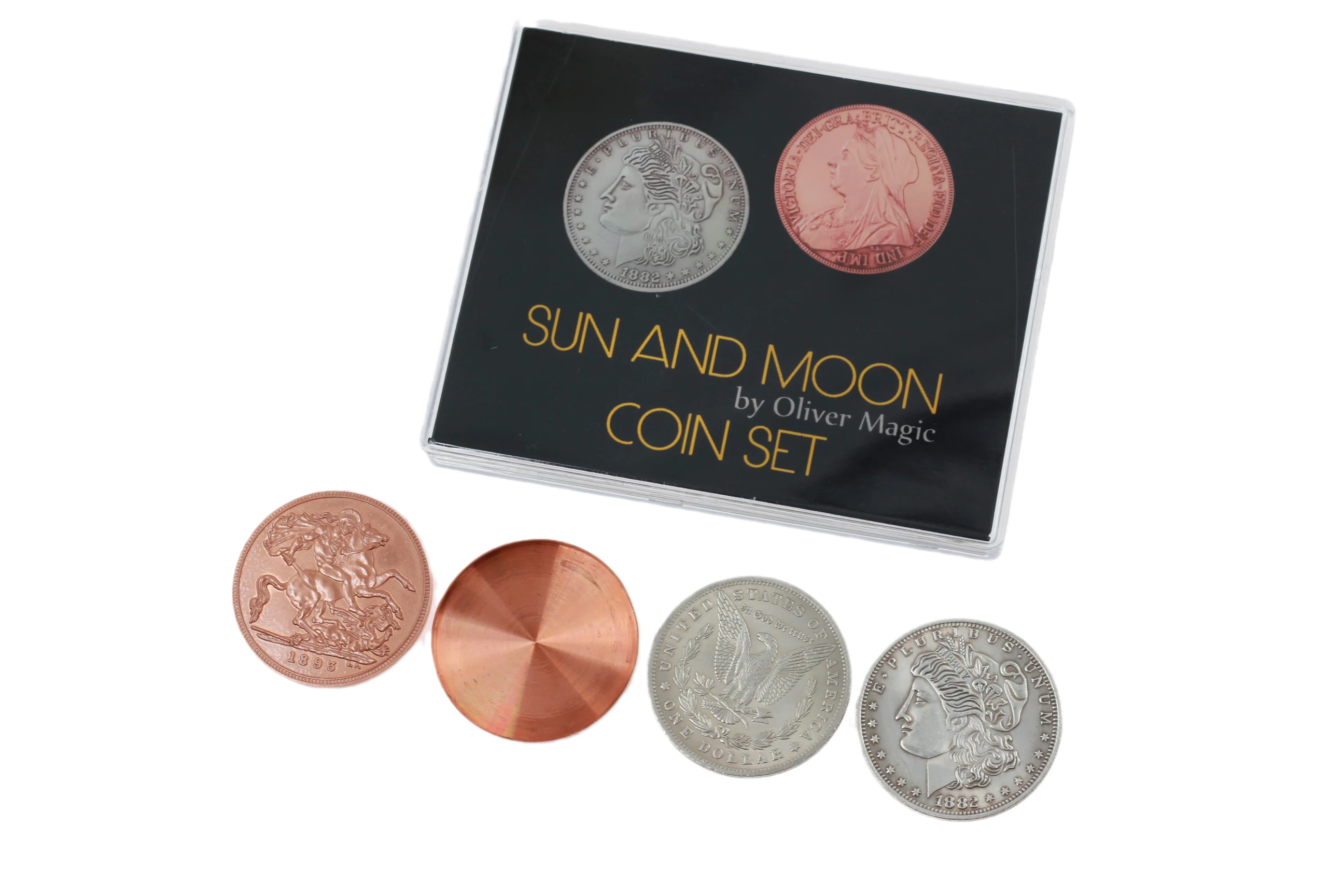 Sun and Moon Coin Set by Oliver Magic Illusion Close up Appearing/Vanish Stage Magia Tricks Props Gimmick | Игрушки и хобби