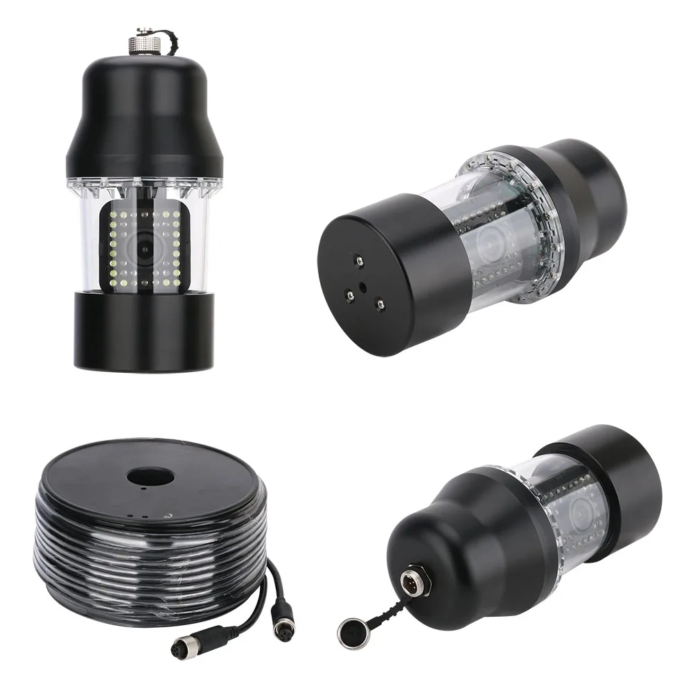 Купить Видеокамера для подводной рыбалки, видеорегистратор 9 дюймов, 20 м/50 м/100 м, влагозащита IP68, 38 светодиодов, вращающаяся на 360 градусов камера