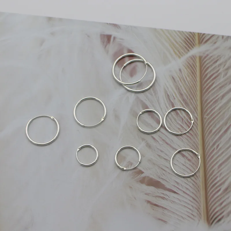 Женские серьги-кольца из серебра 925 пробы 8-20 мм | Украшения и аксессуары