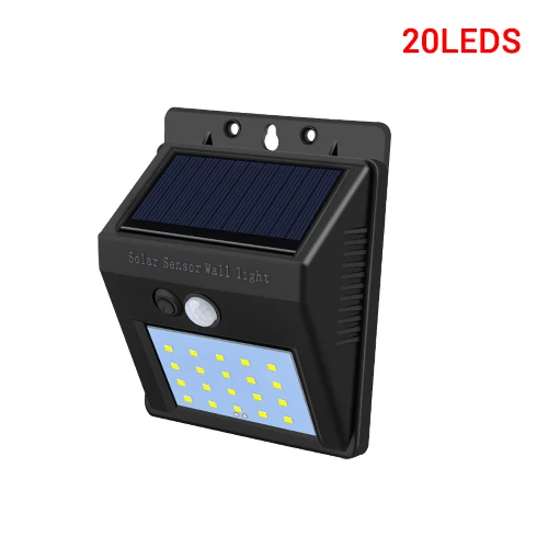 Style Three 20leds 100 светодиодов, уличная Солнечная лампа для сада, фонарь, светильник s на солнечной батарее, водонепроницаемый, PIR датчик движения, Sandlot, лампа, сделай сам, внешний светильник - Испускаемый цвет: Style Three 20leds