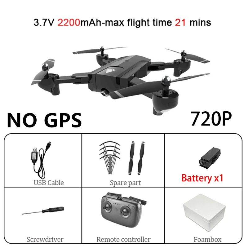 Black 720P 1B SG900 Wifi Радиоуправляемый Дрон с 720P 4K HD Двойная камера gps слежение за мной Квадрокоптер FPV Профессиональный беспилотник долгий срок службы батареи игрушка для детей - Цвет: Black 720P 1B