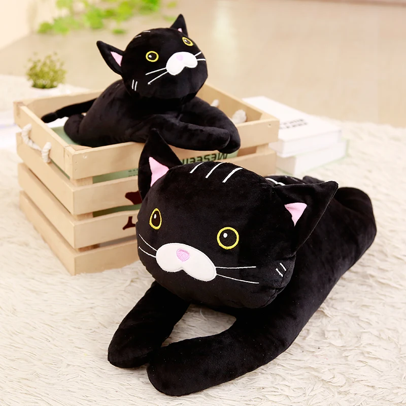 Новая Милая кошка черная кукла плюшевая игрушечная подушка детская игрушка