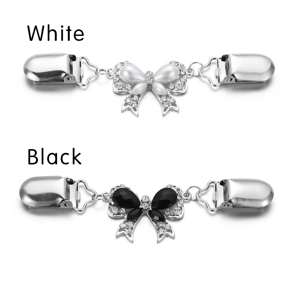 1PC Sweater Shawl Clips Cardigan Collar Clip Butterfly Bow Brooches Duck-mouth Plated Clasps Women Fashion Jewelry Accessories | Украшения