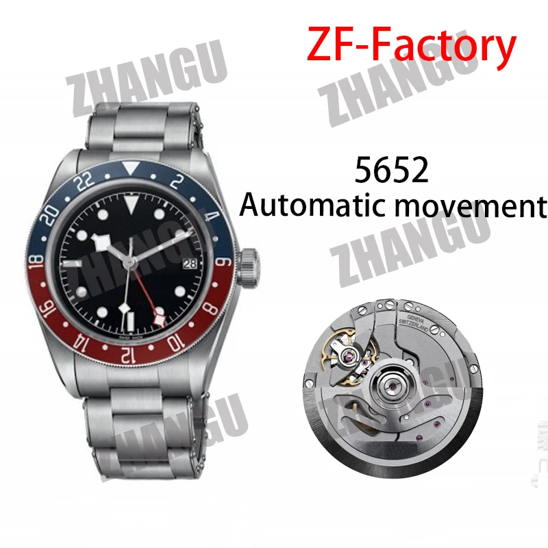 

AAA Men's Mechanical Watch GMT Red/Blue Ceramic 904L Stainless Steel 1:1 ZF Black Dial A5652 Automatic Watch