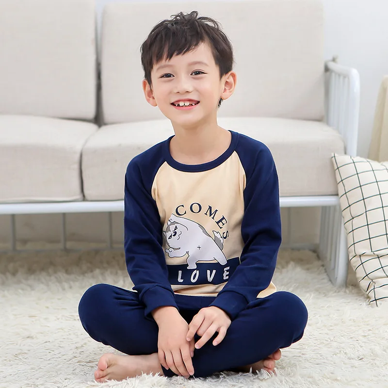 2020 с рисунками из мультфильмов детские пижамы комплект одежды для мальчиков и