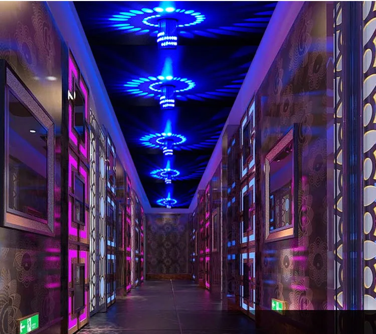 Разноцветный настенный светодиодный светильник RGB с пультом дистанционного