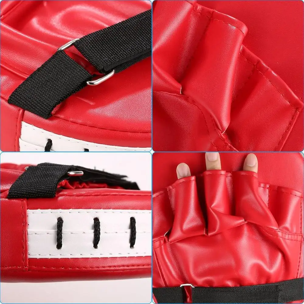 Black Red Boxing Gloves /Mitts Pads for Muay Thai Kick Boxer MMA Training PU foam Karate boxer target Pad |