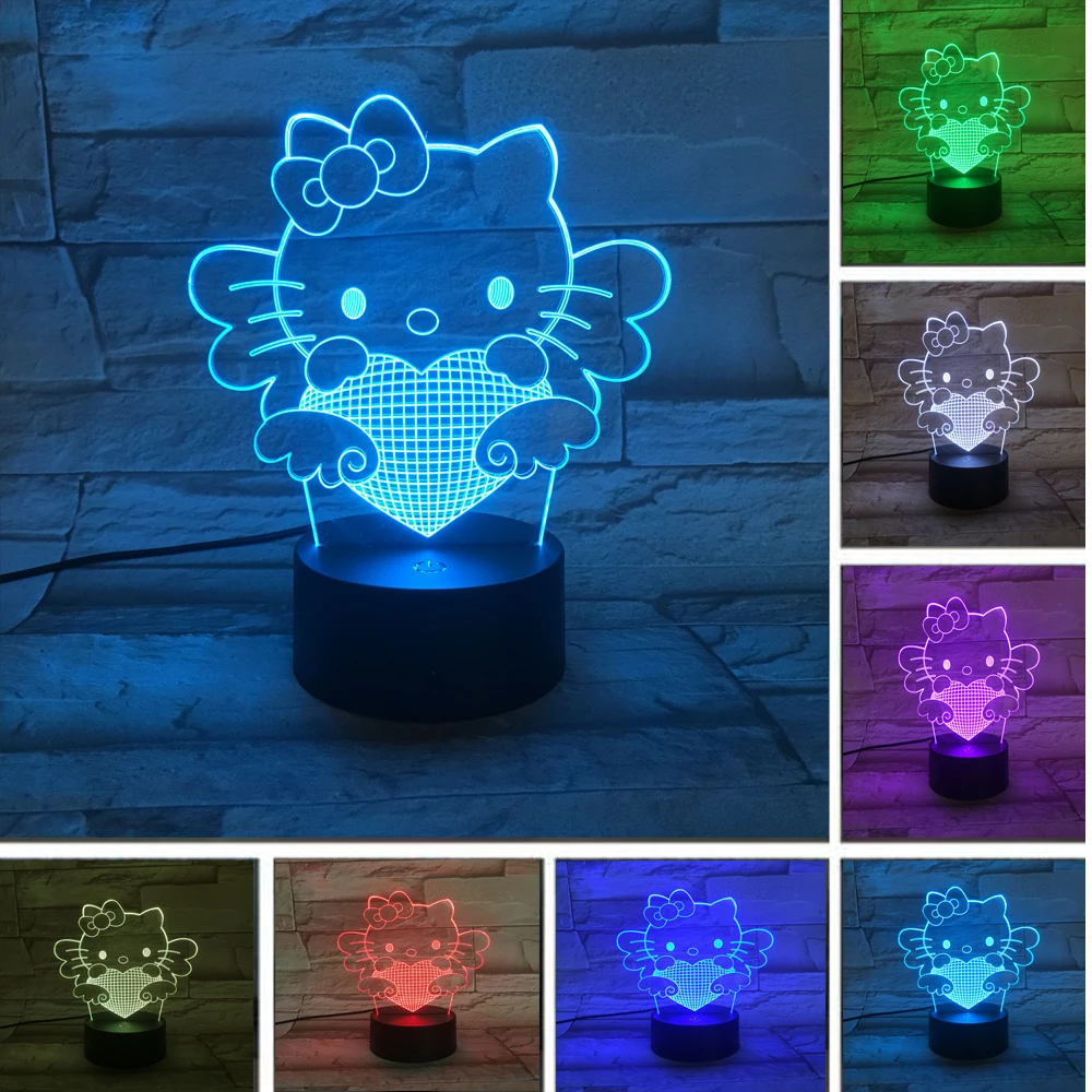 3D Светодиодная Художественная Скульптура ночник настольная лампа с