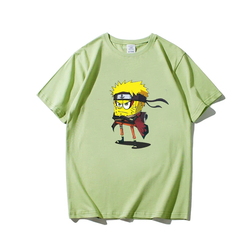 ninja green Графическая женская футболка, футболки, эстетическая одежда ulzzang, Корейская одежда для женщин, мультяшный аниме, забавный стиль, женская футболка - Цвет: ninja green