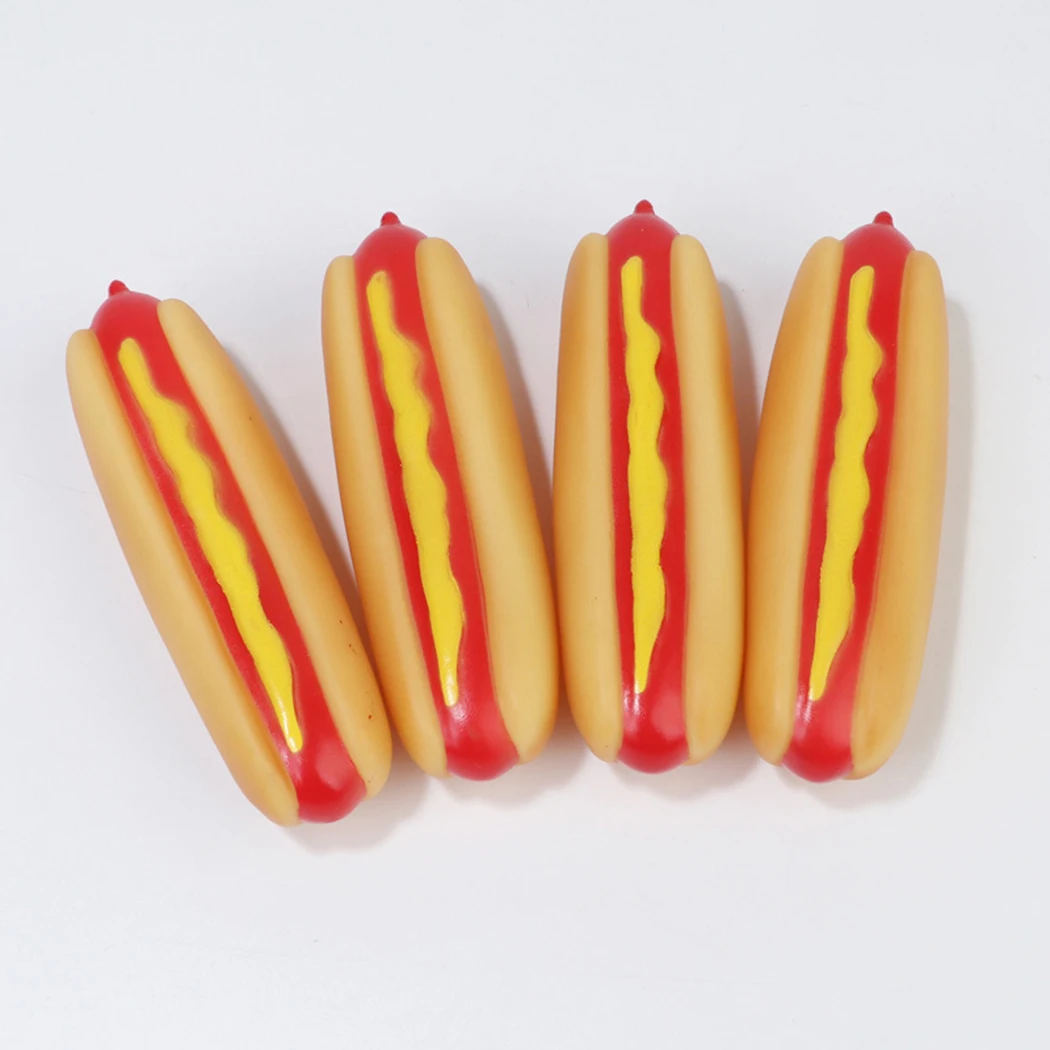 

Dog Interactive Hot Dog Squeaky Toys Puppy Toy Dog Tooth Cleaning Chewing Playing Toys for Dogs Pet Puppy Supplies