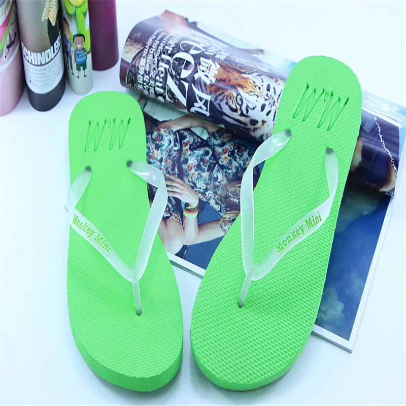 Сандалии желе женские прозрачные мягкие пляжные шлепанцы блестящие плоская