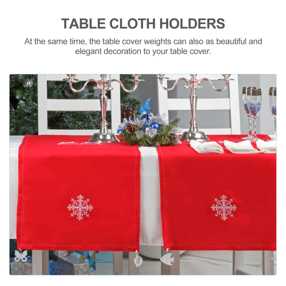 

7pcs Practical Stainless Steel Table Cloth Pendant Portable Tablecloth Holder