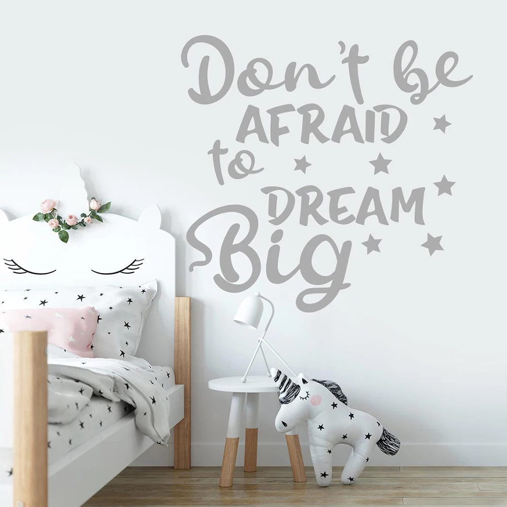 Вдохновляющие цитаты настенные наклейки декор для детской комнаты не бойтесь