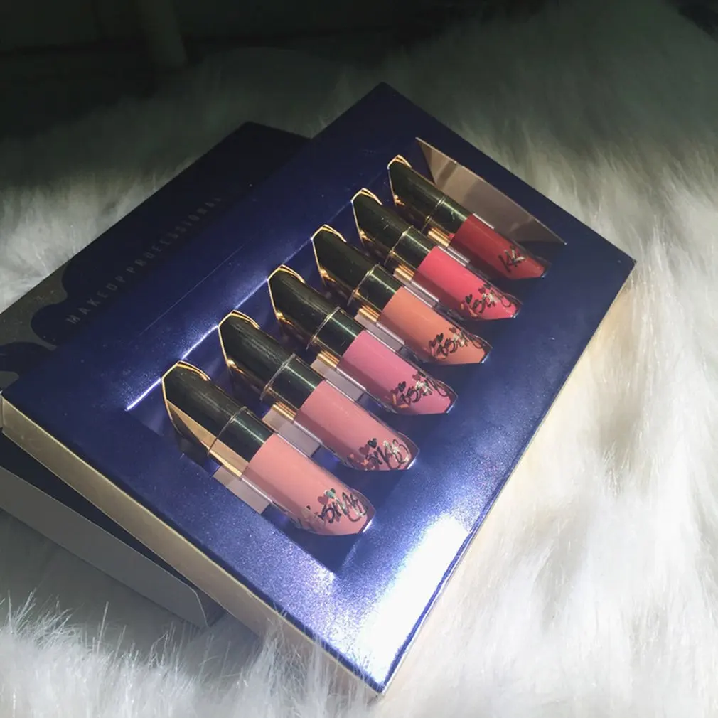 

Beauty Glazed Long-Lasting Moisturizing Lipstick Lip Gloss 6 Pcs Set No Makeup Moisturizing Lip Gloss Beauty Products