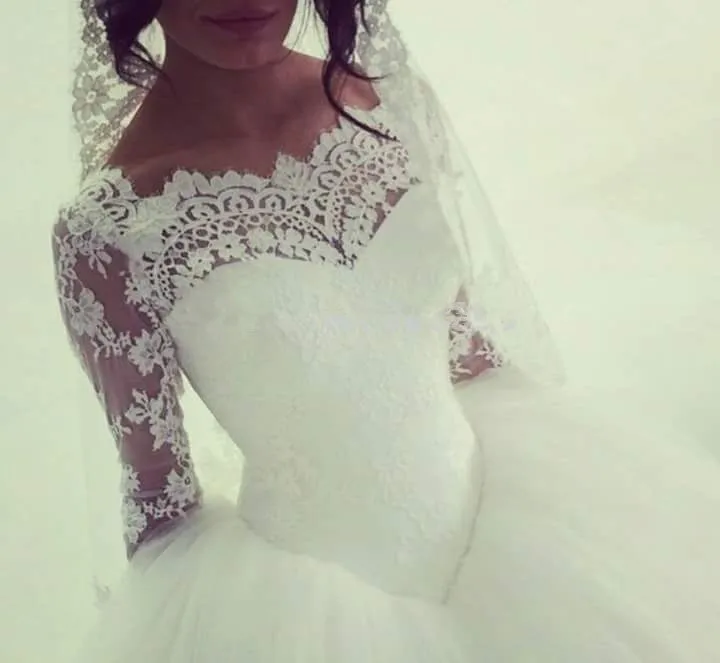 

Новое поступление 2023, бальное платье принцессы с вырезом лодочкой и длинными кружевными рукавами, женские платья для матери невесты