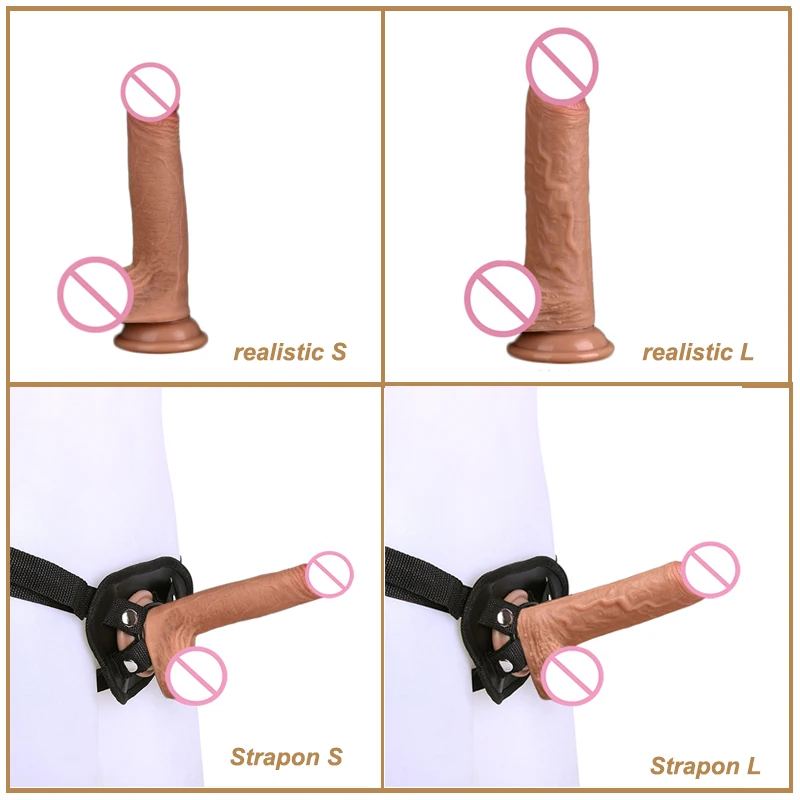 Big Phallus Strapon Faloimitator Realistic Dildo Vibrator Sex Toys For Adults Women Large Thick Silicone Cock Suction Cup Penis | Красота и