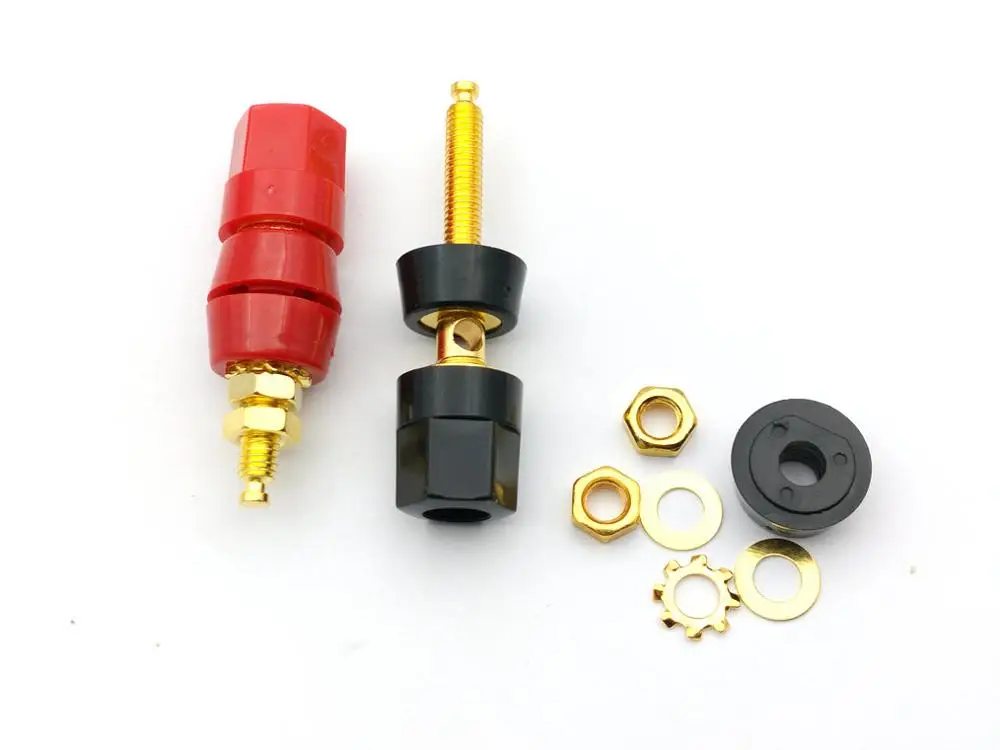 100 шт. Позолоченные аудио спикер связывания пост для 4 мм разъем банана|post| |