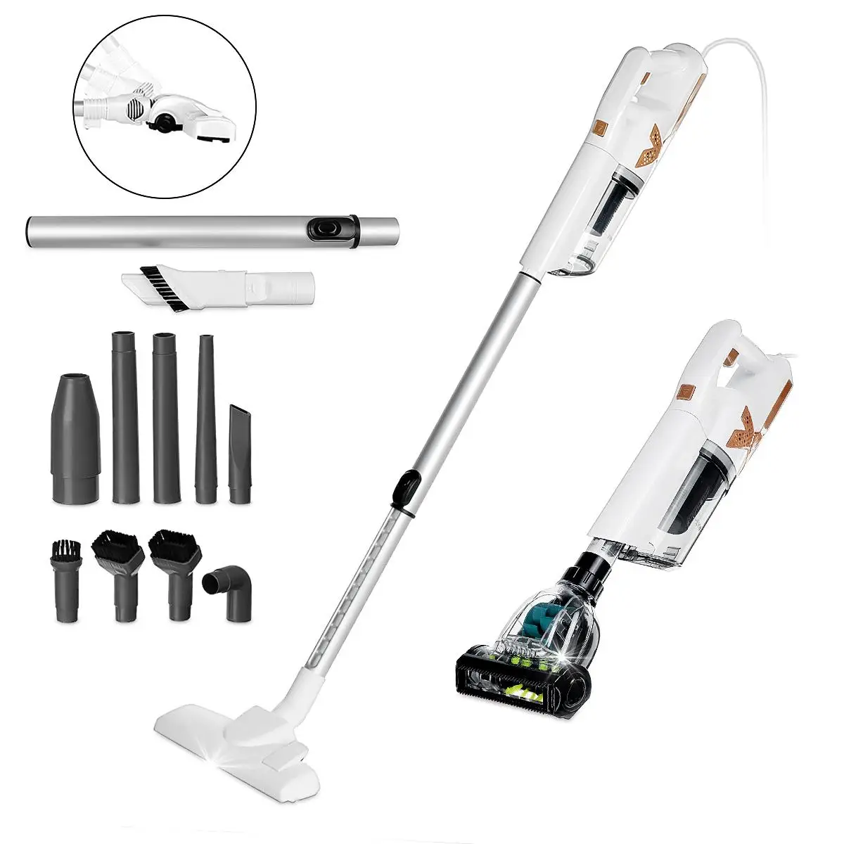 

14000PA 100-240V 700W Handheld Vacuum Cleaner Corded Stick Household Vacuum Cleaner with HEPA Filter for Home Hard Floor Car Pet