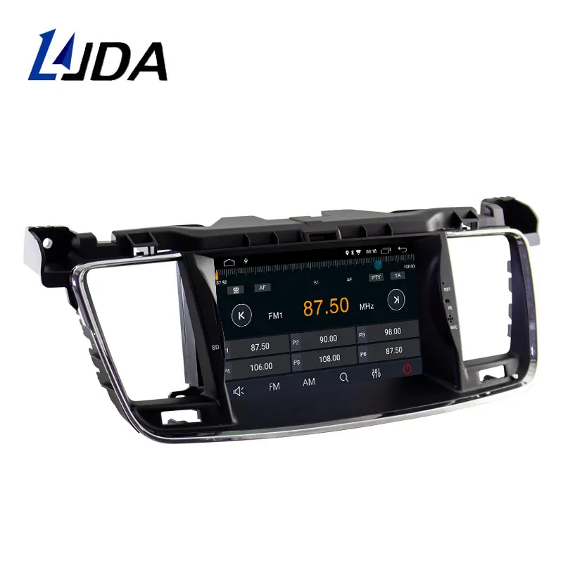 LJDA 1 Din автомагнитола Android 10,0 dvd-плеер для PEUGEOT 508 2011- gps навигация Aadio WIFi руль мультимедиа