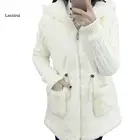Куртка женская из искусственного меха Lanxirui, зимняя, теплая, на молнии, верхняя одежда