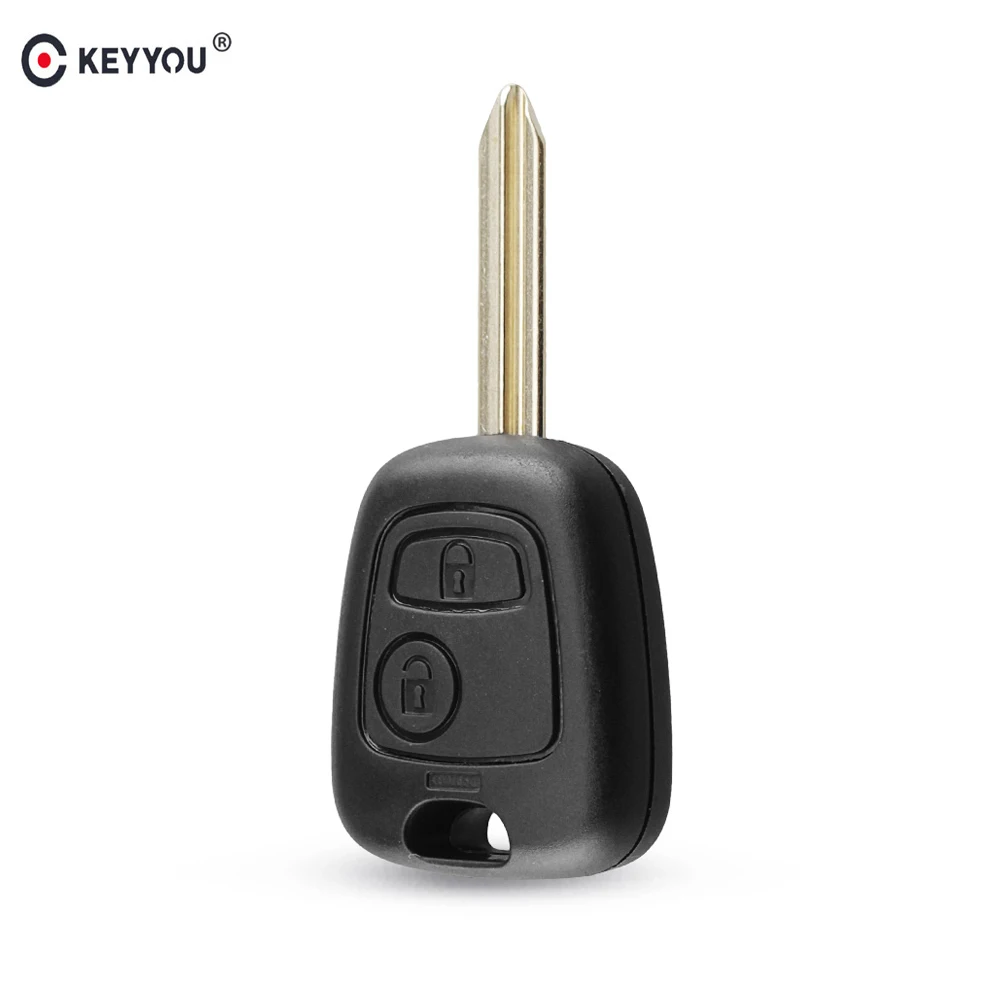 Чехол для автомобильного ключа KEYYOU для Citroen C1 C2 C3 Saxo Xsara Picasso Berlingo, 2 кнопки дистанционного управления, брелок