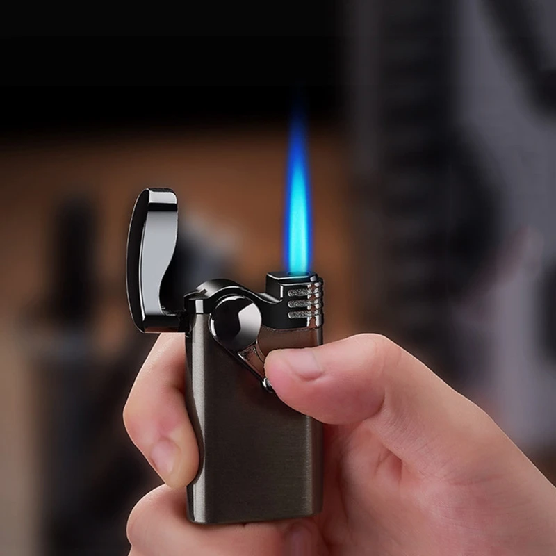 

New Posture Point Swing Arm Straight Into The Windproof Butane Lighter Personality And Creativity, Easy To Carry Men'S Gifts