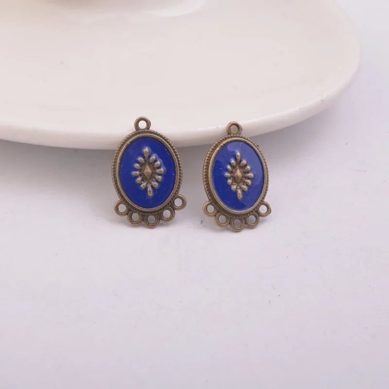 12 шт. разъем для подвесок с несколькими отверстиями сплав античная бронза