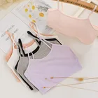 Первый бюстгальтер для девочек, летняя майка без рукавов, однотонный розовый удобный детский тренировочный бюстгальтер для девочек, тренировочный бюстгальтер для малышей, нижнее белье для детей