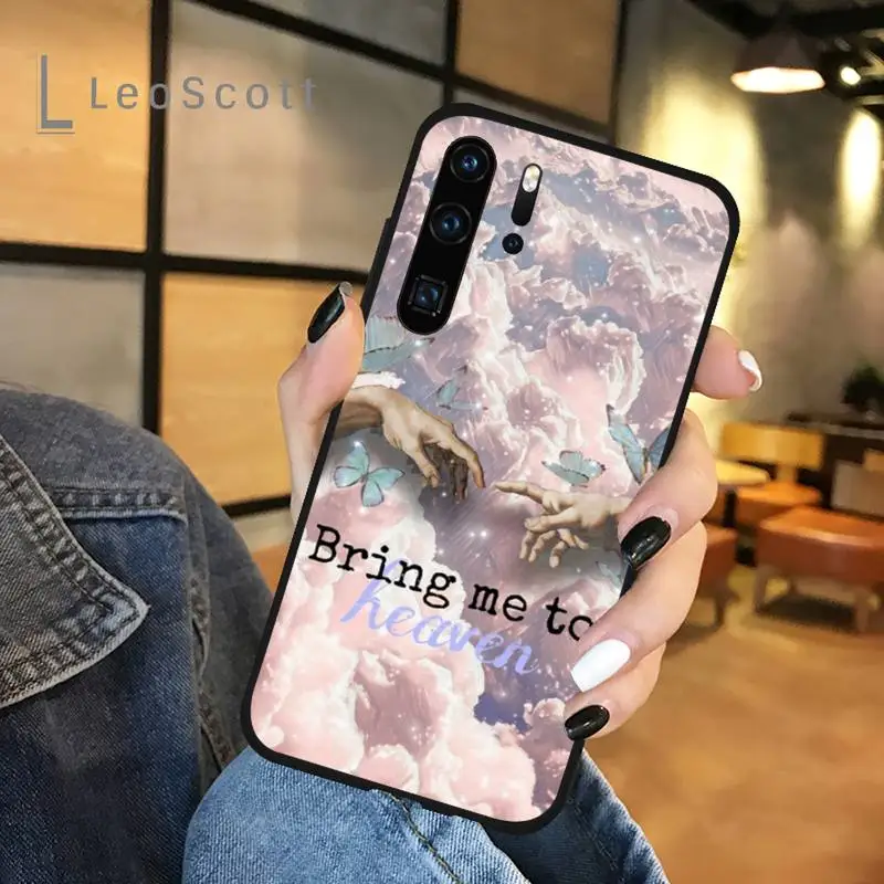 

Pink marble text Phone Case For Huawei honor Mate P 9 10 20 30 40 Pro 10i 7 8 a x Lite nova 5t