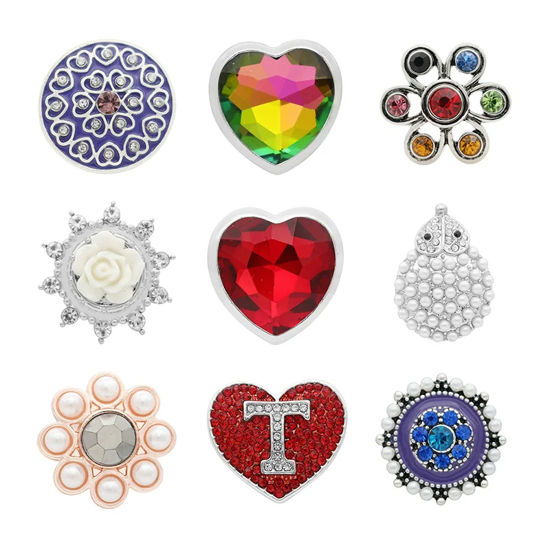 

Браслет с цветком love Стразы 20 мм, металлическая застежка, ювелирные изделия, DIY браслет KD1061