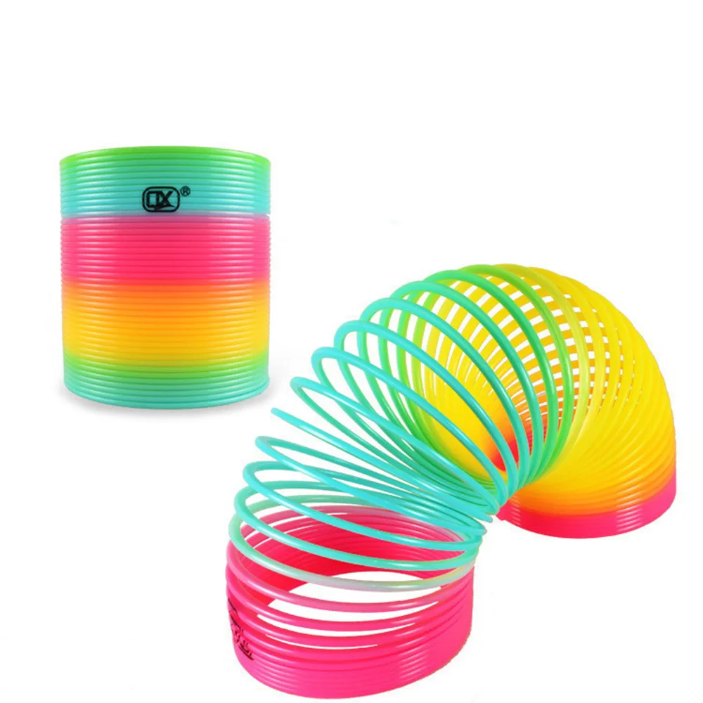 1Pcs Color Magic Bounce Toys Board Games for Children Anti-stress Ring Spring Rainbow Game Kids Creative Funny Gifts | Игрушки и хобби