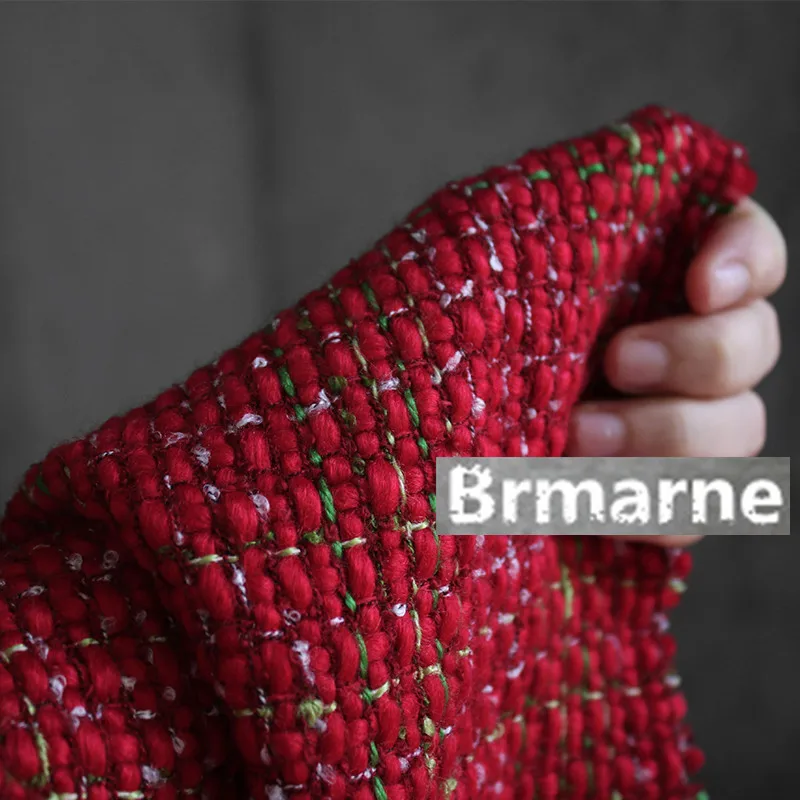 45 см * 140 см/шт. Осенне-зимнее толстое шерстяное пальто красная одежда