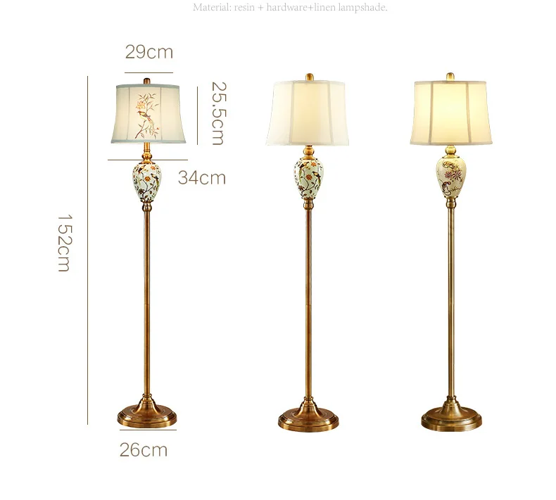 Керамическая Напольная Лампа с рисунком попугая ручная работа подставка лампа