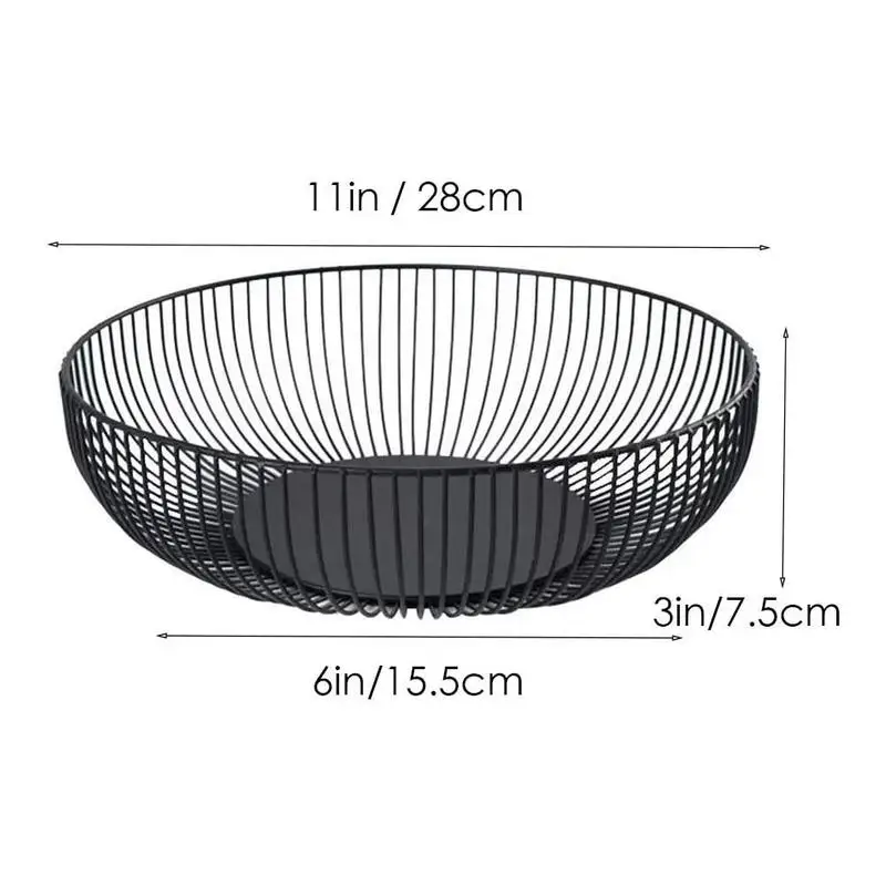 

Nordic Creative Minimalist Fruit Basket Living Room Iron Bowl Basket Home Organizer Fruit Basket Fruit Storage Drain Creati P7E4