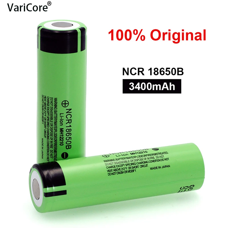 

VariCore 100% New Original NCR18650B 18650 3400 mAh Li-ion Rechargeable battery For Flashlight batteries